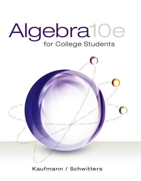 Cover image for book Algebra for College Students