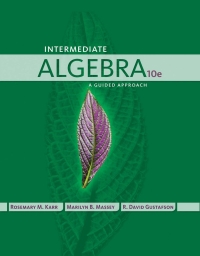 Cover image: Intermediate Algebra: A Guided Approach 10th edition 9781305160859