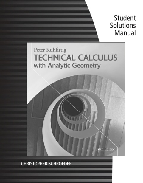 Cover image for book Student Solutions Builder Manual for Kuhfittig's Technical Calculus with Analytic Geometry, 5th