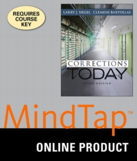 Cover image for book MindTap Criminal Justice for Siegel/Bartollas's Corrections Today, 3rd Edition, [Instant Access], 1 term (6 months)