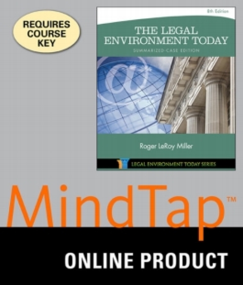 Cover image for book MindTap Business Law for Miller's The Legal Environment Today - Summarized Case Edition, 8th Edition, [Instant Access], 1 term (6 months)