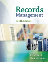 Cover image: Records Management 10th edition 9781305539648