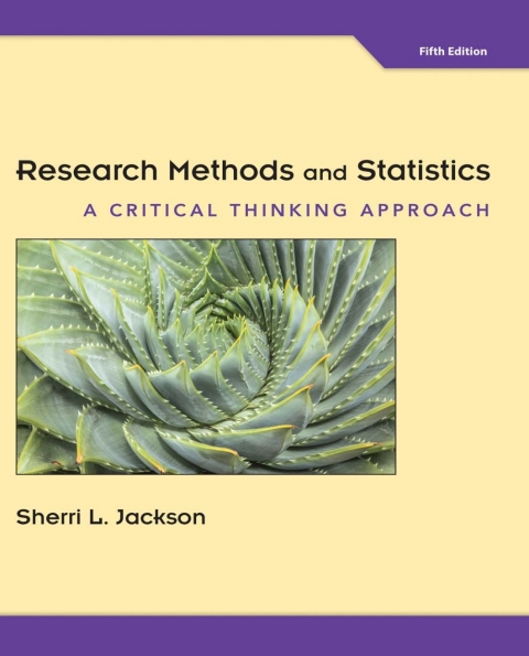 Cover image for book Research Methods and Statistics: A Critical Thinking Approach