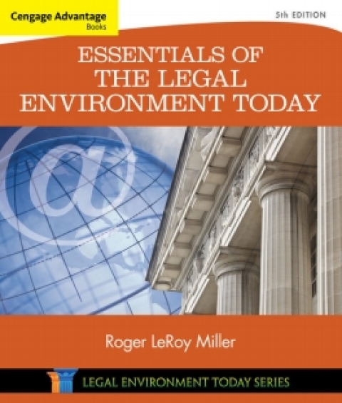 Cover image for book MindTap Business Law for Miller's Advantage Book: Essentials of the Legal Environment Today, 5th Edition, [Instant Access], 1 term (6 months)