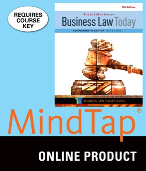 Cover image for book MindTap Business Law for Miller's Business Law Today, Comprehensive, 11th Edition, [Instant Access], 1 term (6 months)