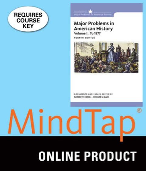 Cover image for book MindTap History for Cobbs/Blum/Gjerde's Major Problems in American History, Volume I, 4th Edition, [Instant Access], 1 term (6 months)