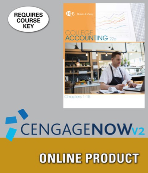 Cover image for book CengageNOWv2 for Heintz/Parry's College Accounting, Chapters 1-15, 22nd Edition, [Instant Access], 1 term
