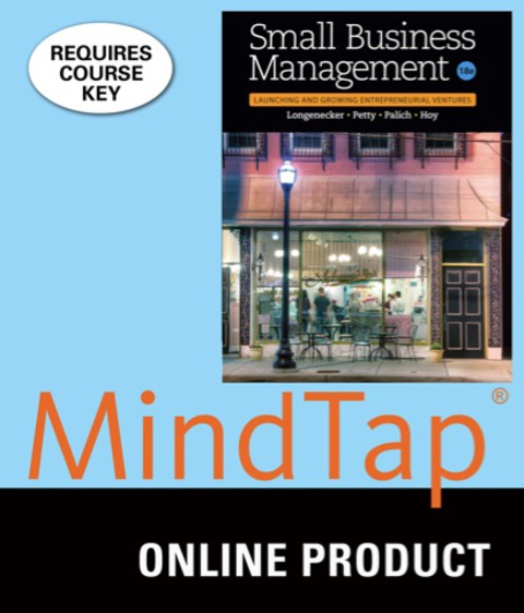 Cover image for book MindTap Management with Live Plan for Longenecker/Petty/Palich/Hoy's Small Business Management: Launching & Growing Entrepreneurial Ventures, 18th Edition, [Instant Access], 1 term (6 months)
