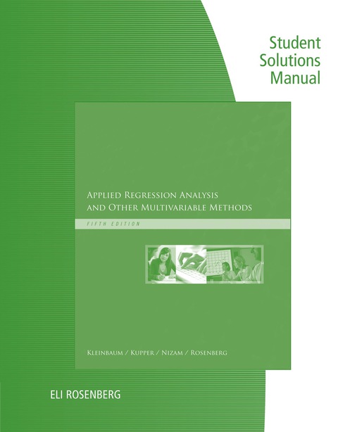 Cover image for book Student Solutions Manual for Kleinbaum's Applied Regression Analysis and Other Multivariable Methods