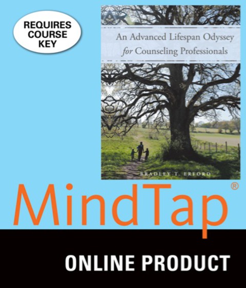 Cover image for book MindTap Counseling for Erford's An Advanced Lifespan Odyssey for Counseling Professionals, 1st Edition, [Instant Access], 1 term (6 months)