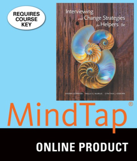 Cover image for book MindTap Counseling for Cormier/Nurius/Osborn's Interviewing and Change Strategies for Helpers, 8th Edition, [Instant Access], 1 term (6 months)
