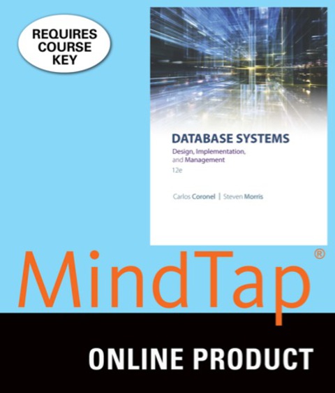 Cover image for book MindTap MIS for Coronel/Morris' Database Systems: Design, Implementation, & Management, 12th Edition, [Instant Access], 1 term (6 months)