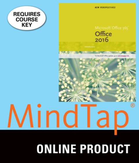 Cover image for book MindTap Computing for Carey/DesJardins/Shaffer/Shellman/Vodnik's New Perspectives Microsoft Office 365 & Office 2016: Introductory, 1st Edition, [Instant Access], 1 term (6 months)
