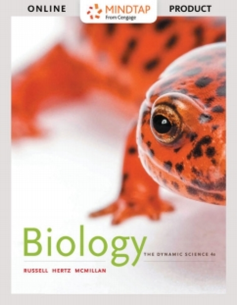 Cover image for book MindTap Biology for Russell/Hertz/Mcmillan's Biology: The Dynamic Science, 4th Edition, [Instant Access], 1 term (6 months)