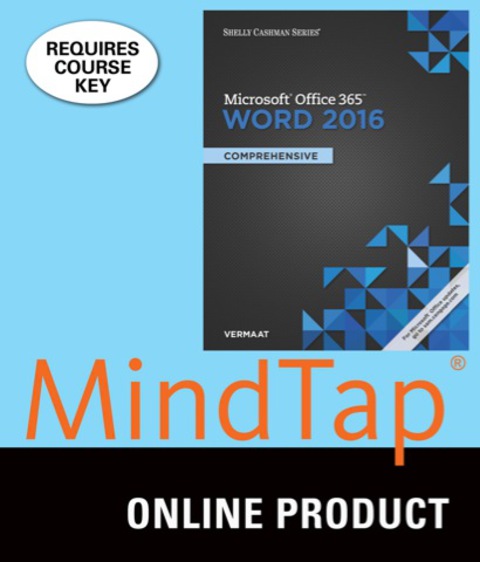 Cover image for book MindTap Computing for Vermaat's Shelly Cashman Series Microsoft Office 365 & Word 2016: Comprehensive, 1st Edition, [Instant Access], 2 terms (12 months)