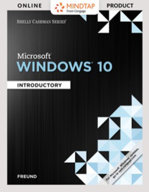 Cover image for book MindTap Computing for Freund/Schmieder's Shelly Cashman Series Microsoft Windows 10: Comprehensive, 1st Edition, [Instant Access], 1 term (6 months)