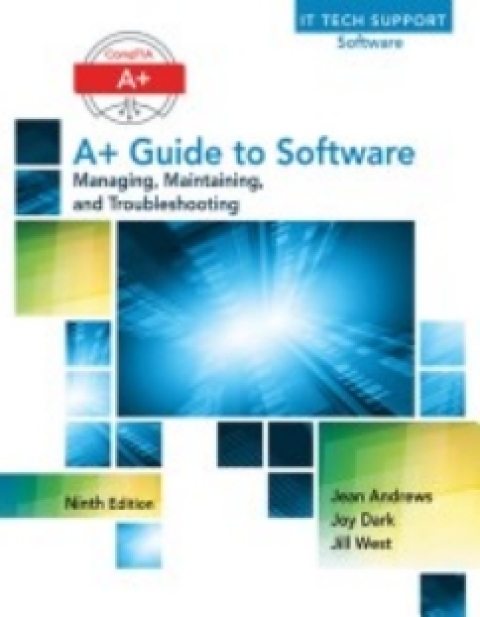 Cover image for book MindTap Computing for Andrews' A+ Guide to Software, 9th Edition, [Instant Access], 1 term (6 months)