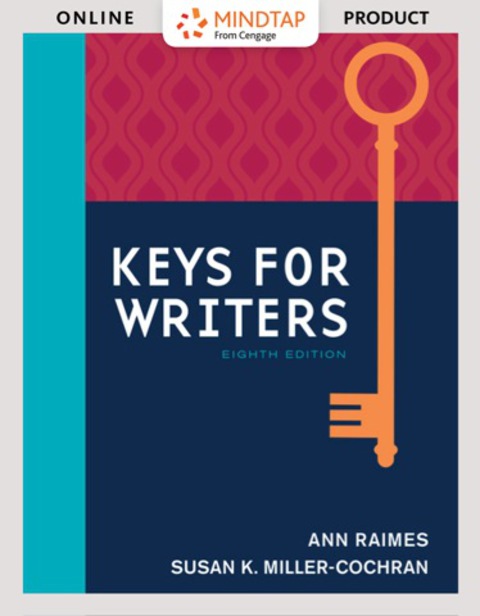 Cover image for book MindTap English for Raimes/Miller-Cochran's Keys for Writers, 8th Edition, [Instant Access], 2 terms (12 months)