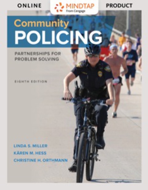 Cover image for book MindTap Criminal Justice for Miller/Hess/Orthmann's Community Policing: Partnerships for Problem Solving, 8th Edition, [Instant Access], 1 term (6 months)