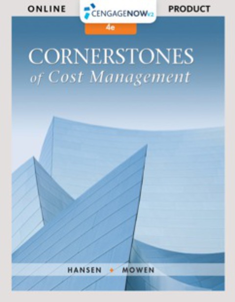Cover image for book CengageNOWv2 for Hansen/Mowen’s Cornerstones of Cost Management
