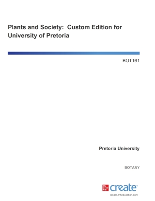 Plants and Society (Custom Edition Up)