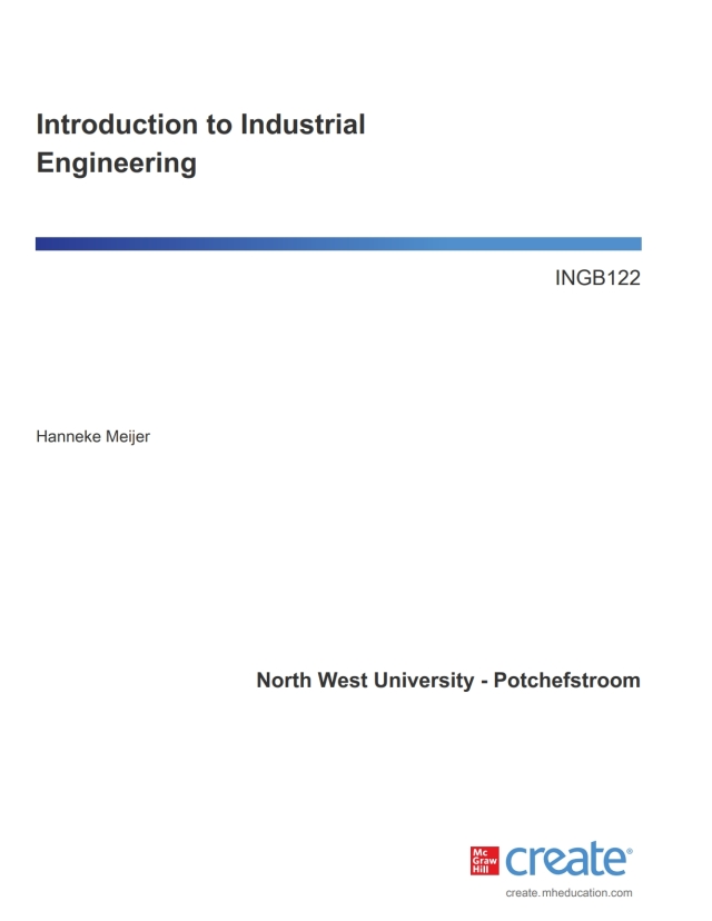 Introduction to Industrial Engineering (Ingb 122)
