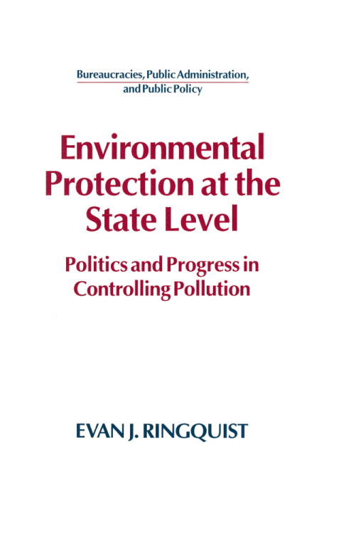 Cover image for book Environmental Protection at the State Level