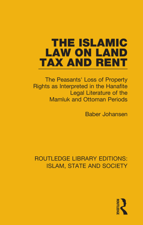 Cover image for book The Islamic Law on Land Tax and Rent
