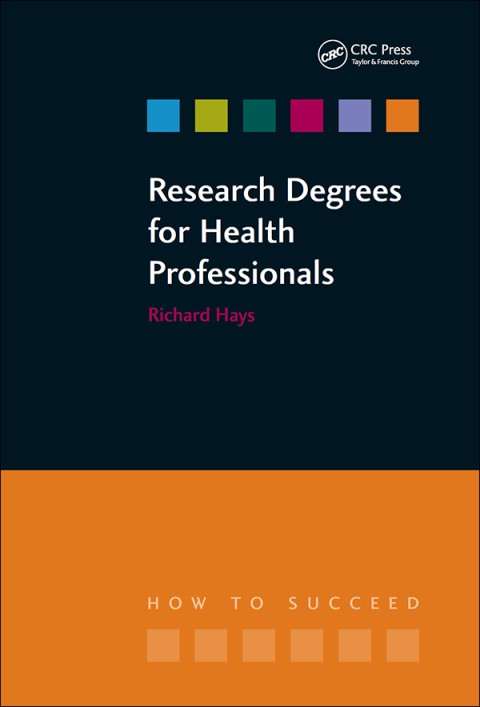 Cover image for book Research Degrees for Health Professionals