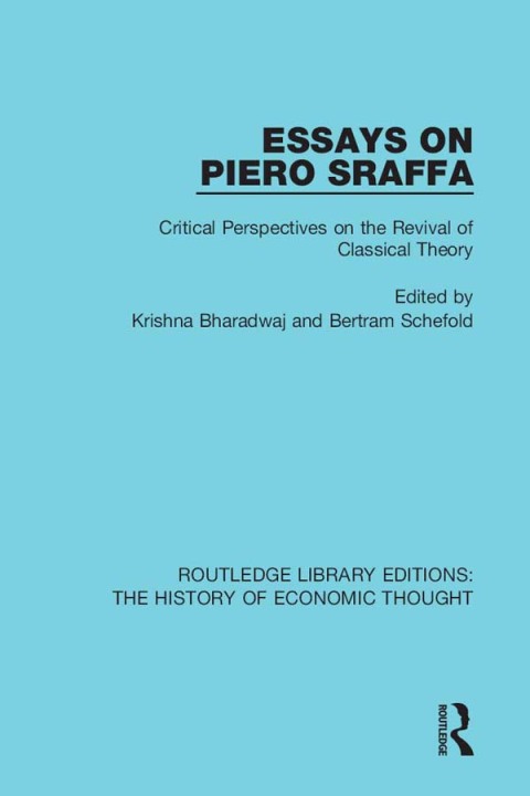Cover image for book Essays on Piero Sraffa