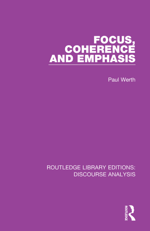 Cover image for book Focus, Coherence and Emphasis