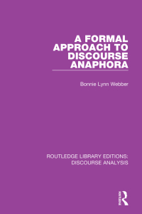 Cover image: A Formal Approach to Discourse Anaphora 1st edition 9781138223929
