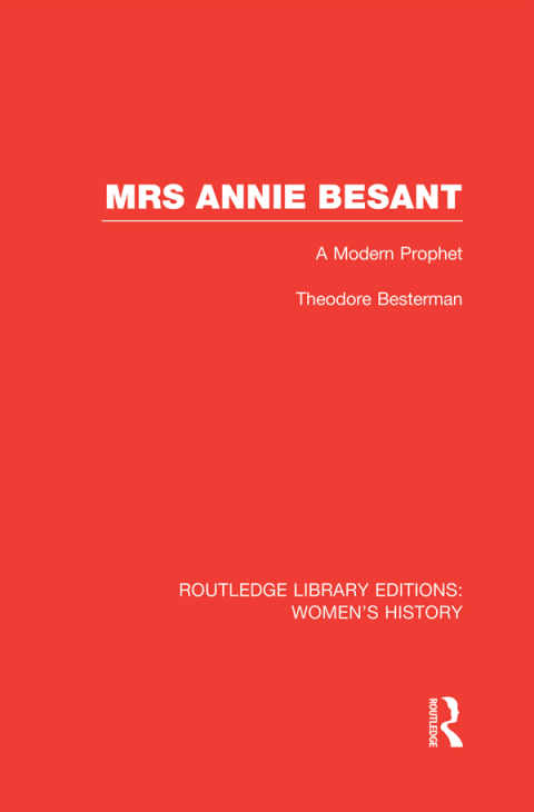 Cover image for book Mrs Annie Besant