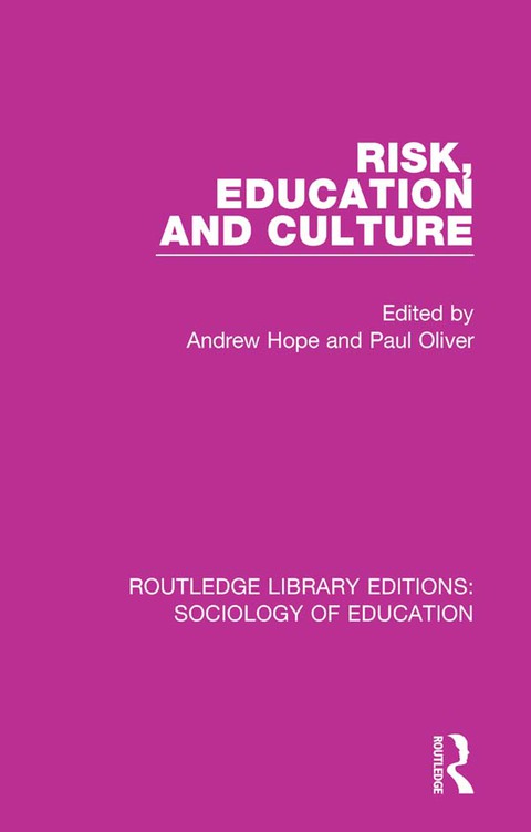 Cover image for book Risk, Education and Culture
