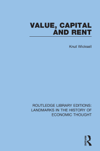 Cover image: Value, Capital and Rent 1st edition 9781138218109