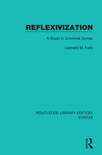 صورة الغلاف: Reflexivization 1st edition 9781138213234