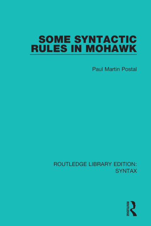 Cover image for book Some Syntactic Rules in Mohawk