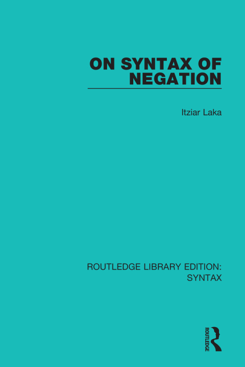 Cover image for book On Syntax of Negation
