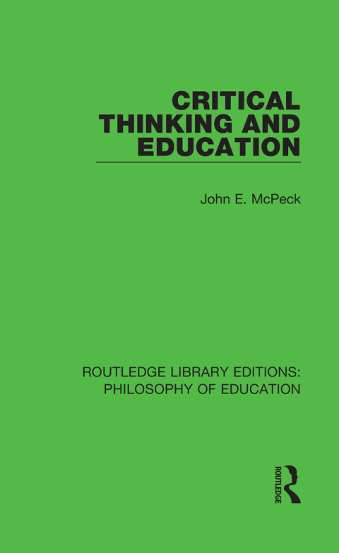 Cover image for book Critical Thinking and Education