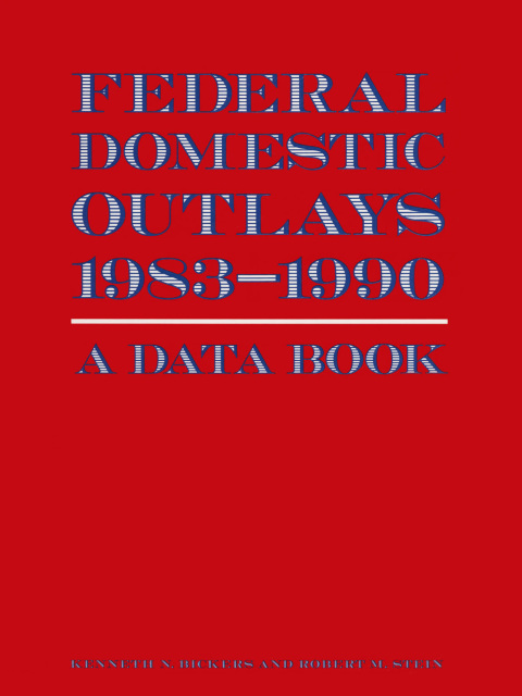 Cover image for book Federal Domestic Outlays, 1983-90: A Data Book