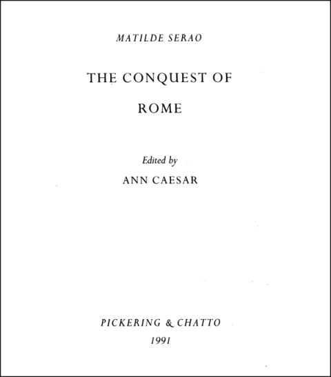 Cover image for book The Conquest of Rome by Matilde Serao
