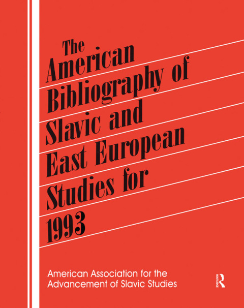 Cover image for book The American Bibliography of Slavic and East European Studies