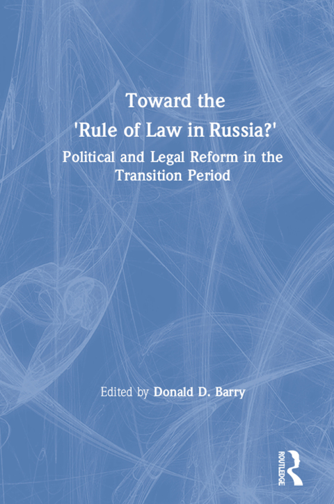 Cover image for book Toward the Rule of Law in Russia
