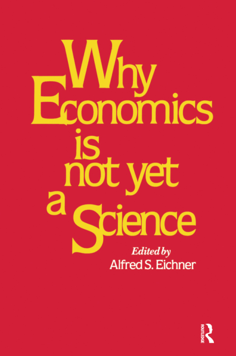 Cover image for book Why Economics is Not Yet a Science