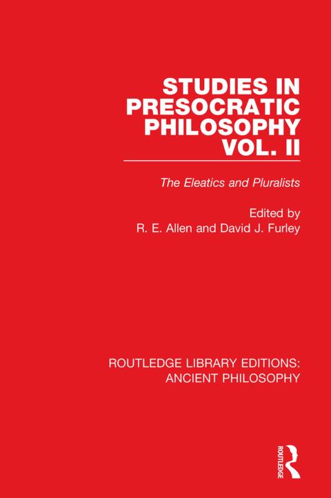 Cover image for book Studies in Presocratic Philosophy Volume 2