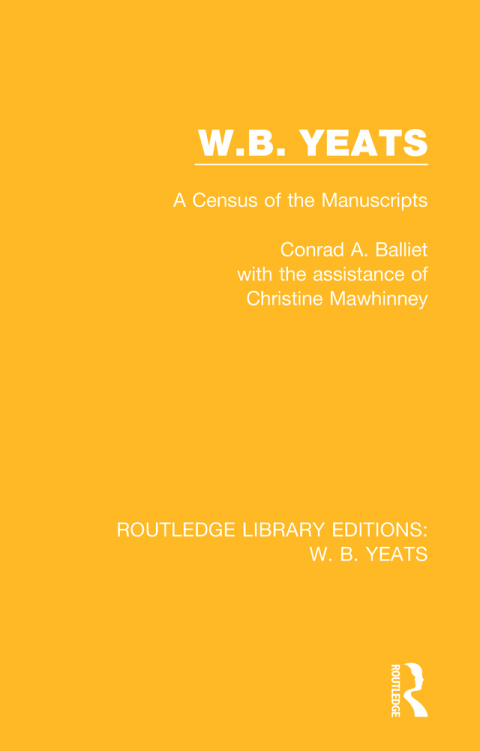 Cover image for book W. B. Yeats