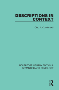 صورة الغلاف: Descriptions in Context 1st edition 9781138697416