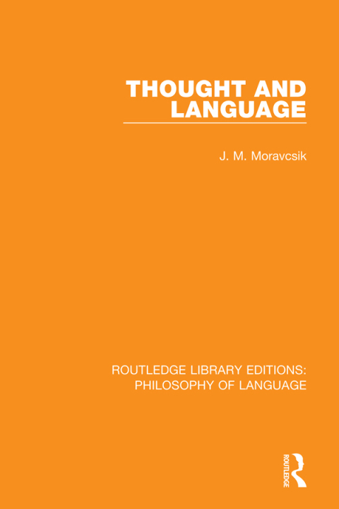 Cover image for book Thought and Language