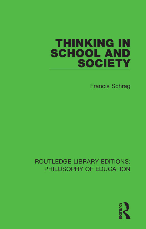 Cover image for book Thinking in School and Society