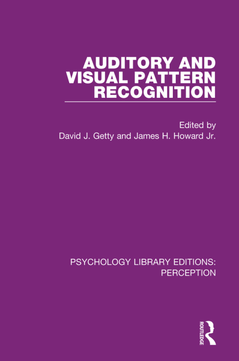 Cover image for book Auditory and Visual Pattern Recognition